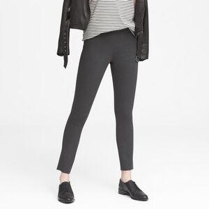 Banana Republic Devon Legging-Fit Stretch Ankle Pant Ponte, Heather Gray